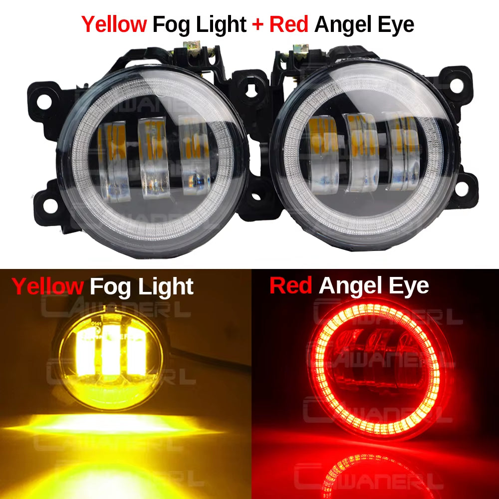 Car Adjustable LED Angel Eye Fog Light Daytime Running Lamp DRL H11 2 Pieces for Subaru WRX STI 2015 2016 2017 2018 2019 2020