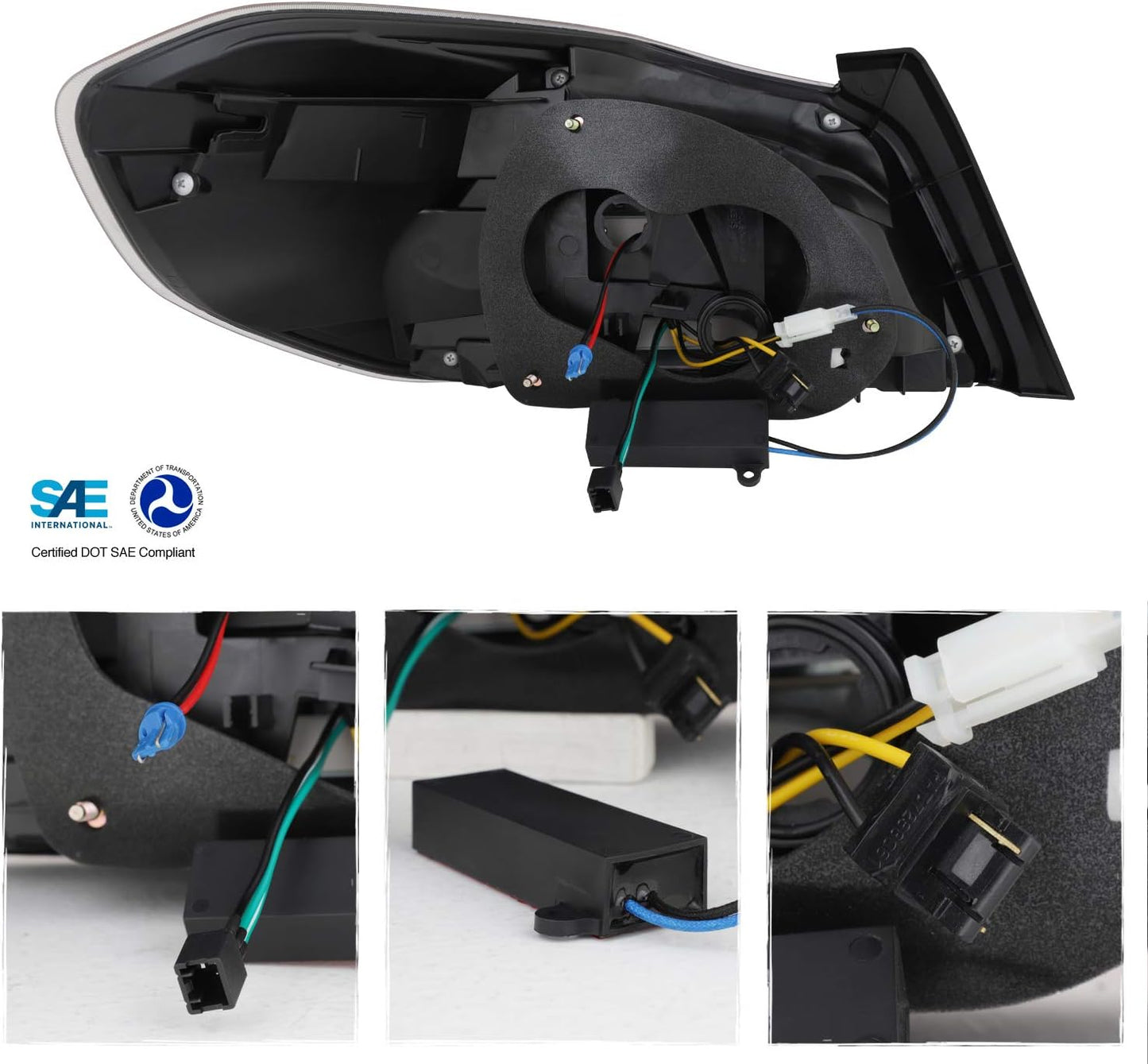 - for 2015-2021 Subaru WRX/WRX STI FULL LED Light Tube Black Housing Tail Brake Light Lamp