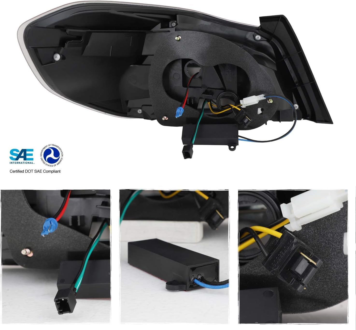 - for 2015-2021 Subaru WRX/WRX STI FULL LED Light Tube Black Housing Tail Brake Light Lamp