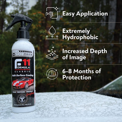 F11 Polish & Sealer for Cars, Motorcycles, Rvs and More – Water-Based Alternative to Ceramic Car Wax - 16 Oz F11 Top Coat Spray Bottle